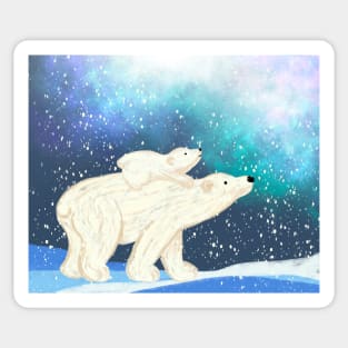 Cute polar bears Sticker